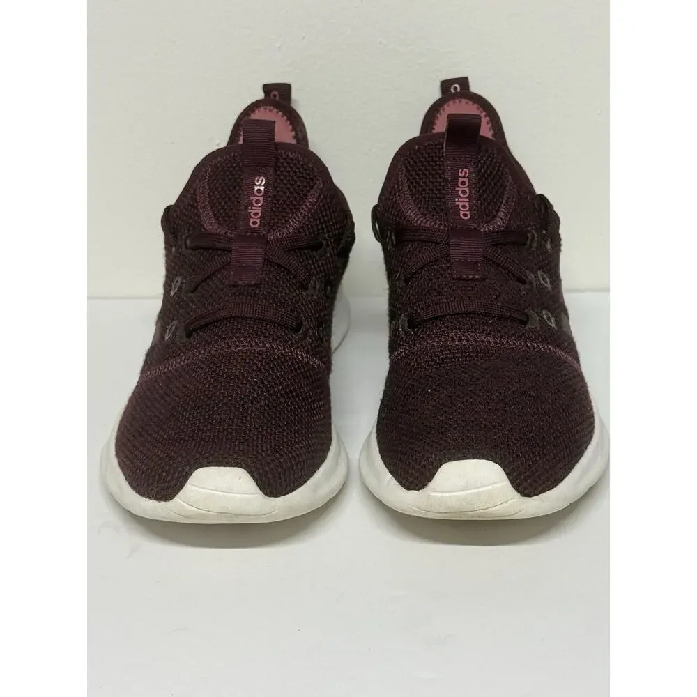 Adidas Cloudfoam Pure Womens 8.5 Burgundy Maroon Running Shoes Sneakers B43675